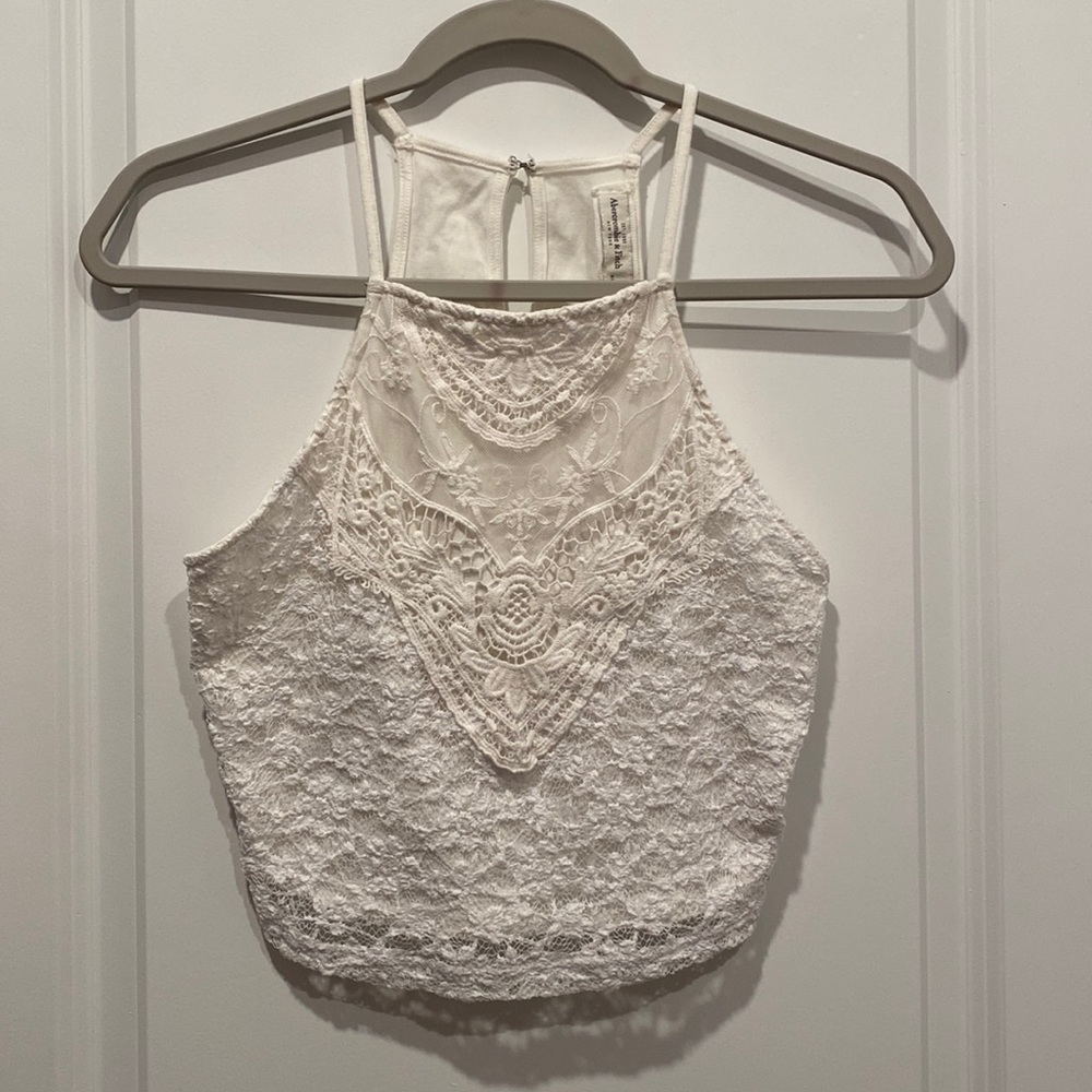 Abercrombie & Fitch Lace Crop Tank Top Size M